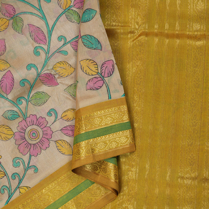 Hayagrivas Handloom Printed Silk Cotton Saree SWBE737A2-1