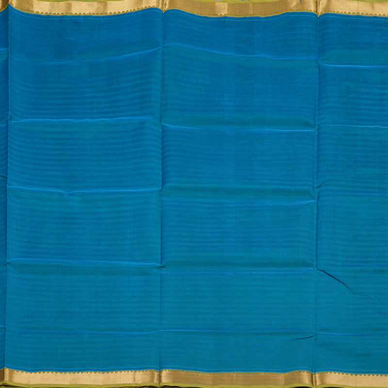 Hayagrivas Handloom Silk Cotton Saree Serene Emerald Blue SWBE809C1-2