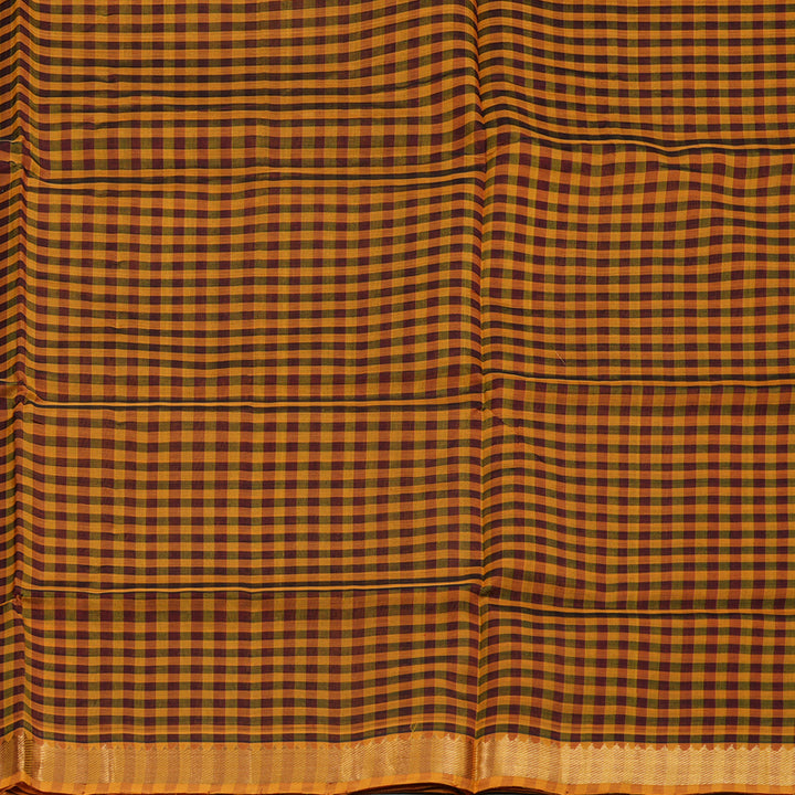Hayagrivas Handloom Silk Cotton Saree in Magnificent Wine Maroon SWBE809C1-3