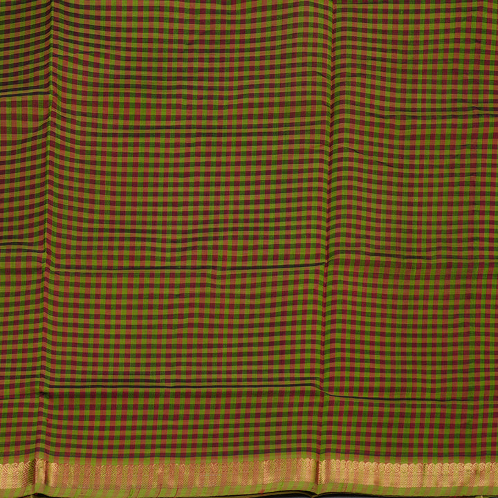 Hayagrivas Handloom Silk Cotton Saree in Vivid Wine Maroon SWBE809C1-6