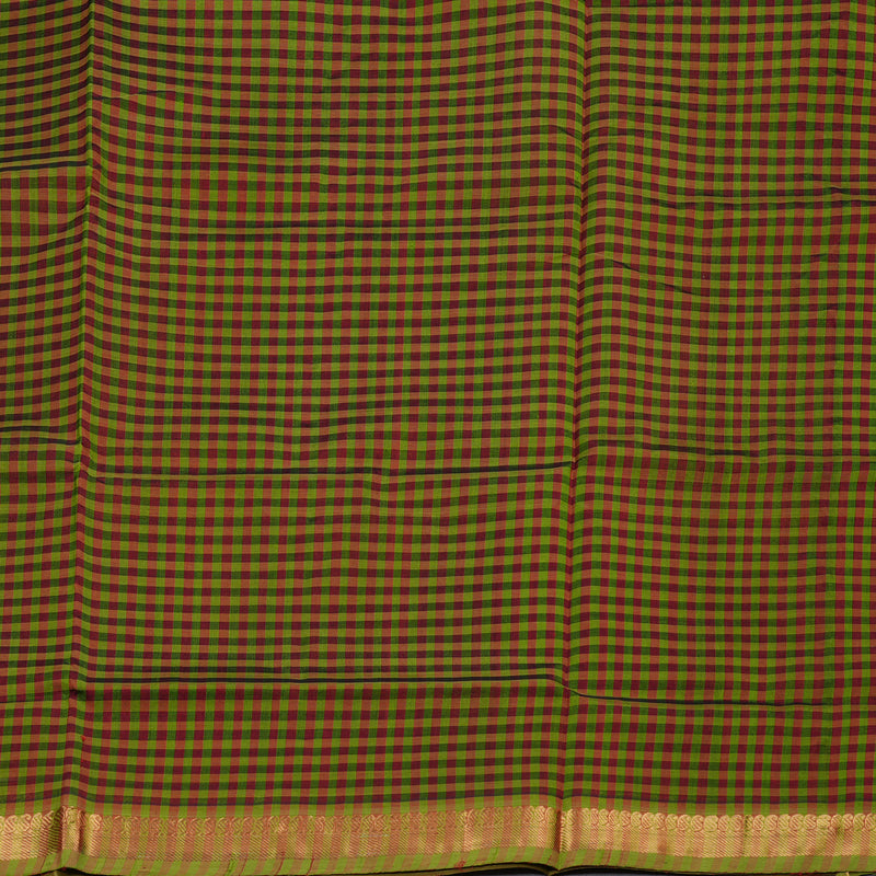 Hayagrivas Handloom Silk Cotton Saree in Vivid Wine Maroon SWBE809C1-6