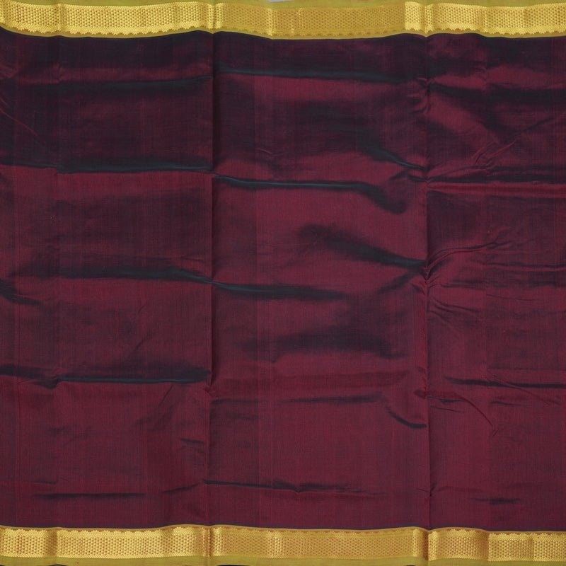 Hayagrivas Handloom Silk Cotton Saree in Opulent Plum Purple SWBE809C2-1