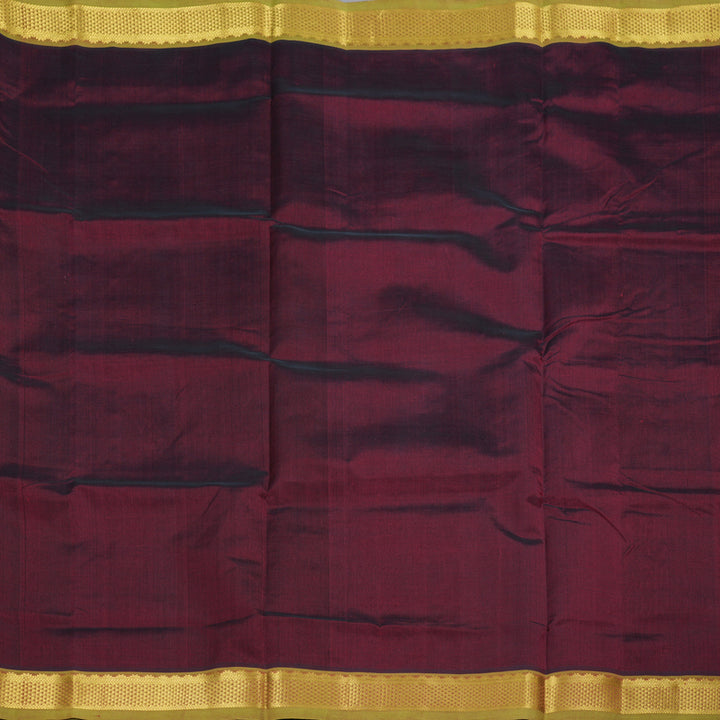 Hayagrivas Handloom Silk Cotton Saree in Opulent Plum Purple SWBE809C2-1