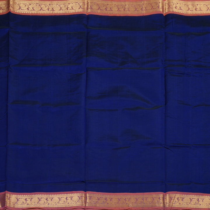 Hayagrivas Handloom Silk Cotton Saree in Mesmerizing Blue SWBE809C2-10