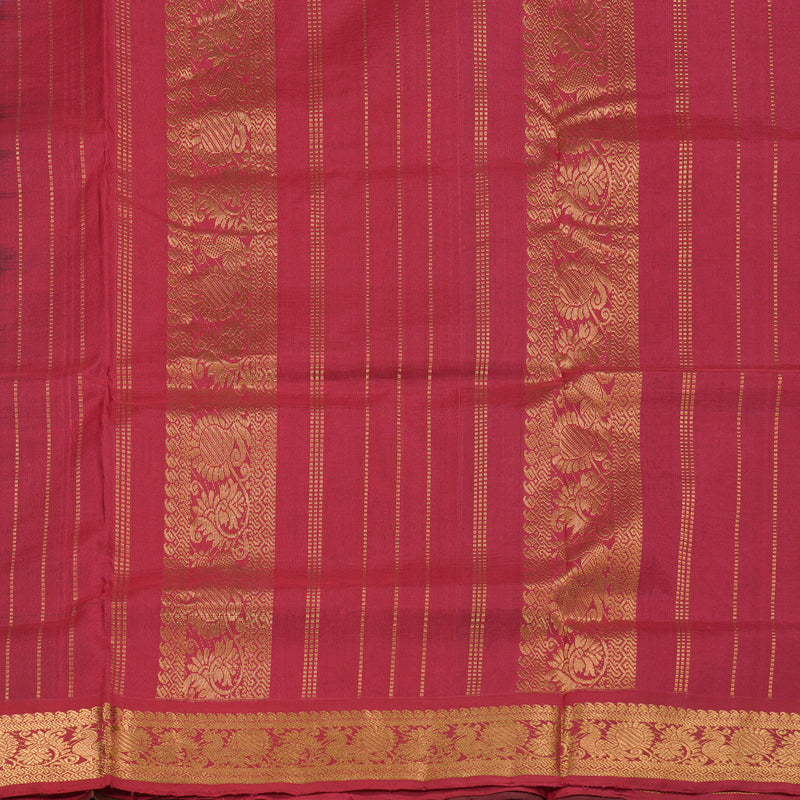 Hayagrivas Handloom Silk Cotton Saree in Striking Bottle Green SWBE809C2-11