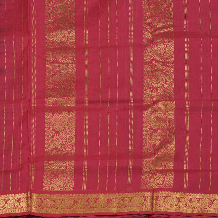 Hayagrivas Handloom Silk Cotton Saree in Striking Bottle Green SWBE809C2-11