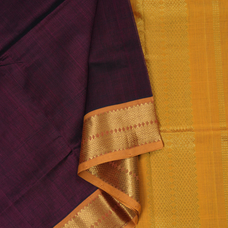 Hayagrivas Handloom Silk Cotton Saree in Graceful Brown SWBE809C2-6