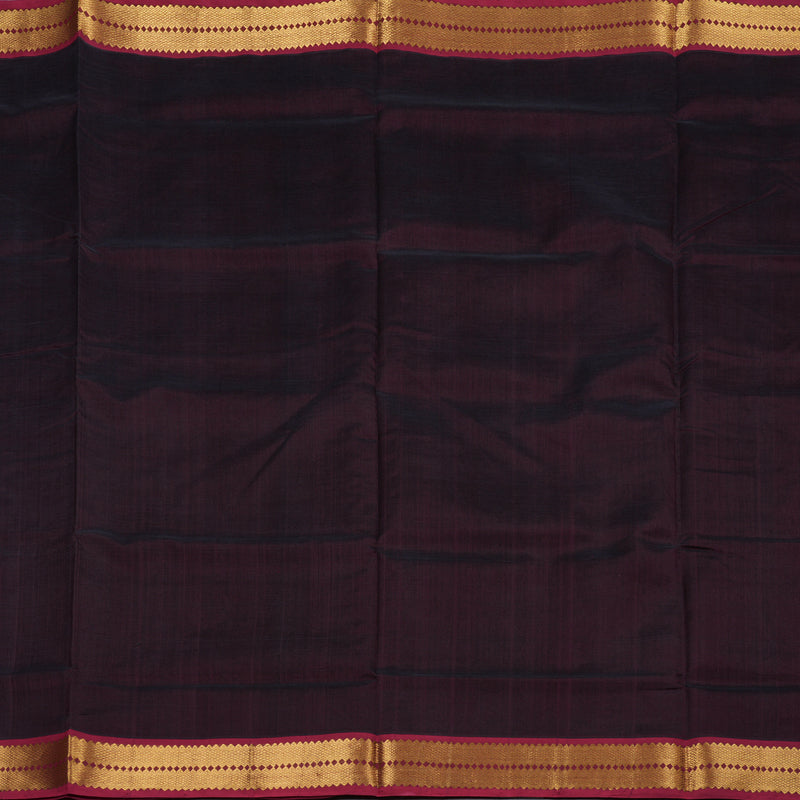 Hayagrivas Handloom Silk Cotton Saree in Majestic Dark Brown SWBE809C2-8