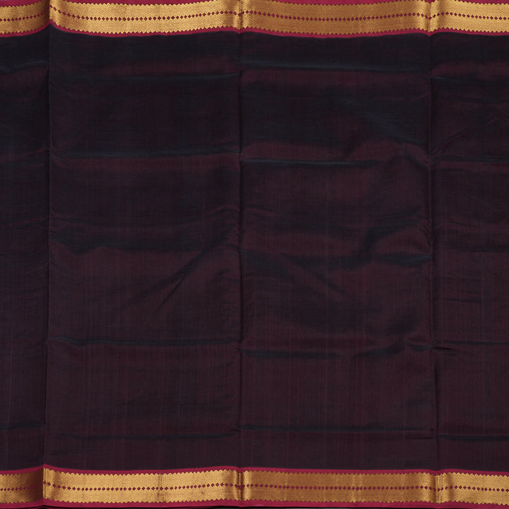 Hayagrivas Handloom Silk Cotton Saree in Majestic Dark Brown SWBE809C2-8