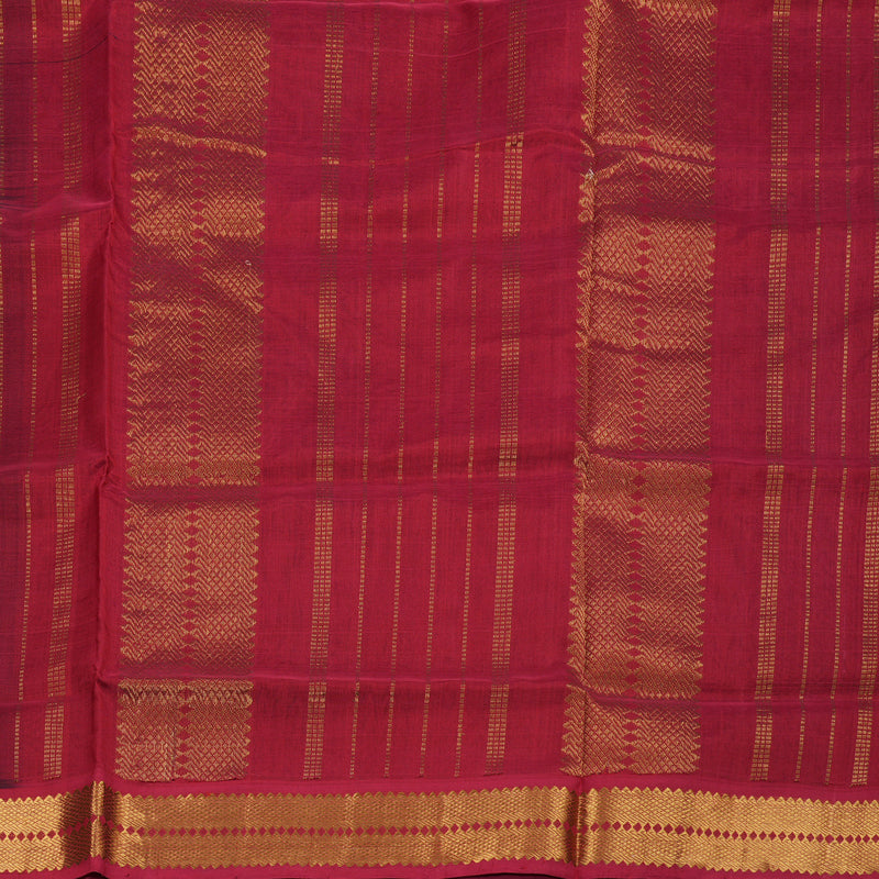 Hayagrivas Handloom Silk Cotton Saree in Majestic Dark Brown SWBE809C2-8