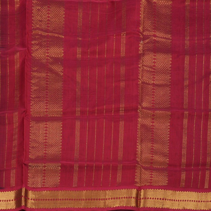 Hayagrivas Handloom Silk Cotton Saree in Majestic Dark Brown SWBE809C2-8