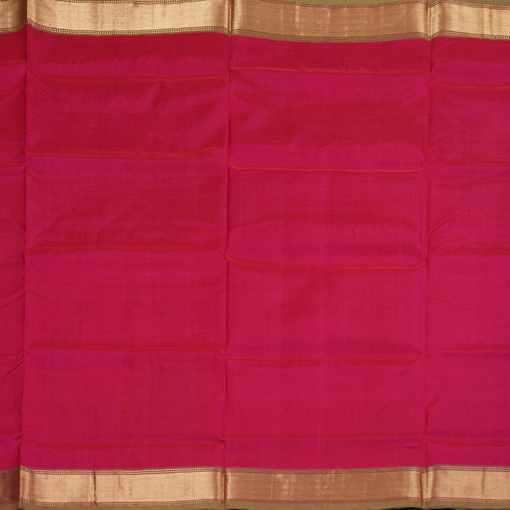 Hayagrivas Handloom Silk Cotton Saree in Resplendent Reddish Pink SWBE809C2-9