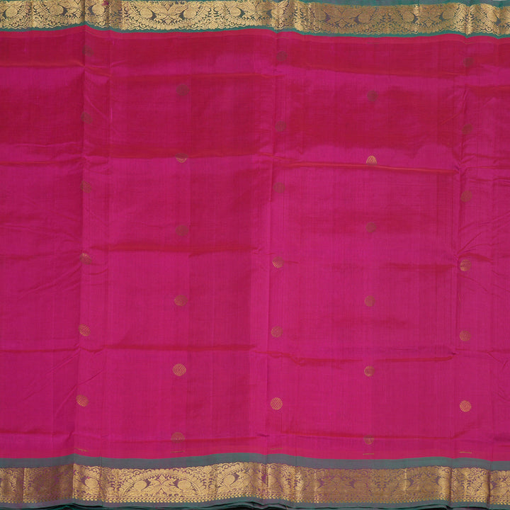Hayagrivas Handloom Silk Cotton Saree in Sumptuous Reddish Pink SWBE809C3-1