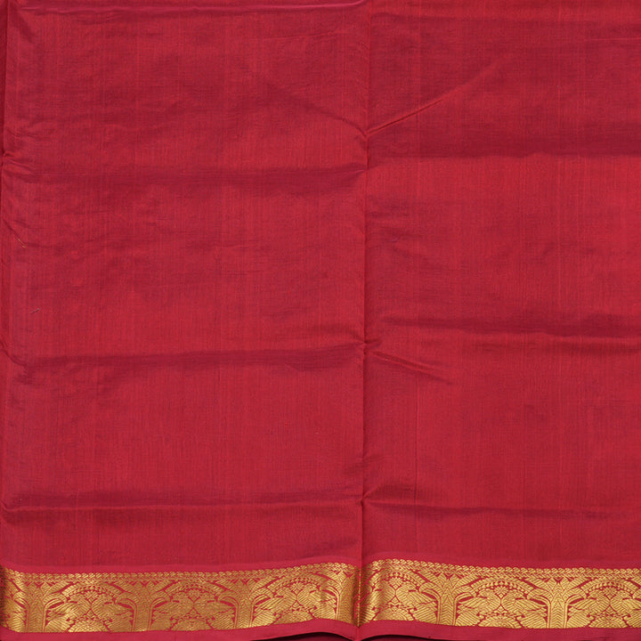 Hayagrivas Handloom Silk Cotton Saree in Regal Maroon SWBE809C3-10