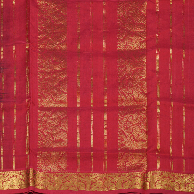 Hayagrivas Handloom Silk Cotton Saree in Regal Maroon SWBE809C3-10