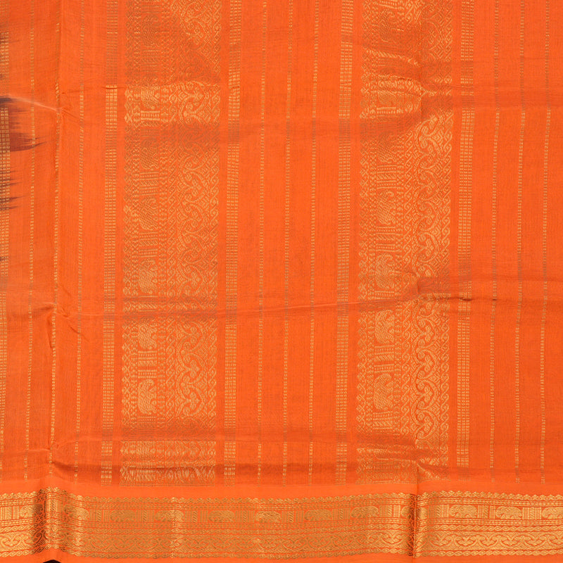 Hayagrivas Handloom Silk Cotton Saree in Luminous Bottle Green SWBE809C3-4