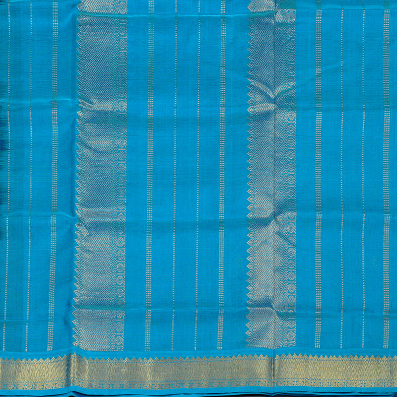 Hayagrivas Handloom Silk Cotton Saree in Enchanting Blue SWBE809C3-5