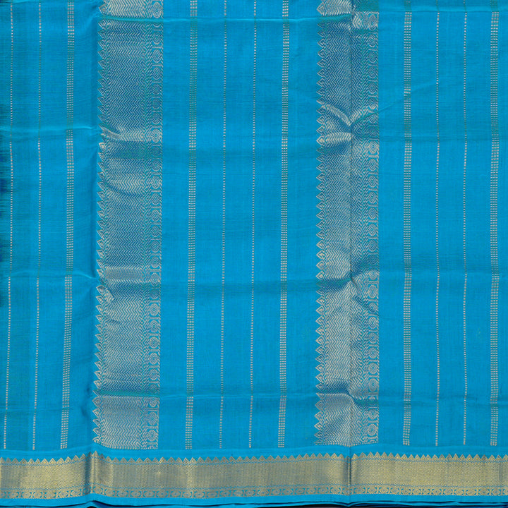 Hayagrivas Handloom Silk Cotton Saree in Enchanting Blue SWBE809C3-5