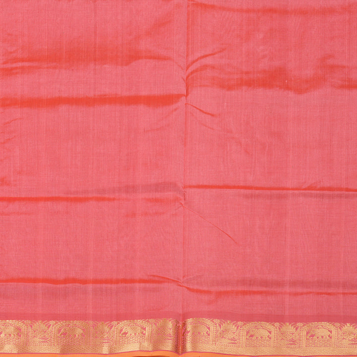 Hayagrivas Handloom Silk Cotton Saree in Delicate Orange Pink SWBE809C3-6