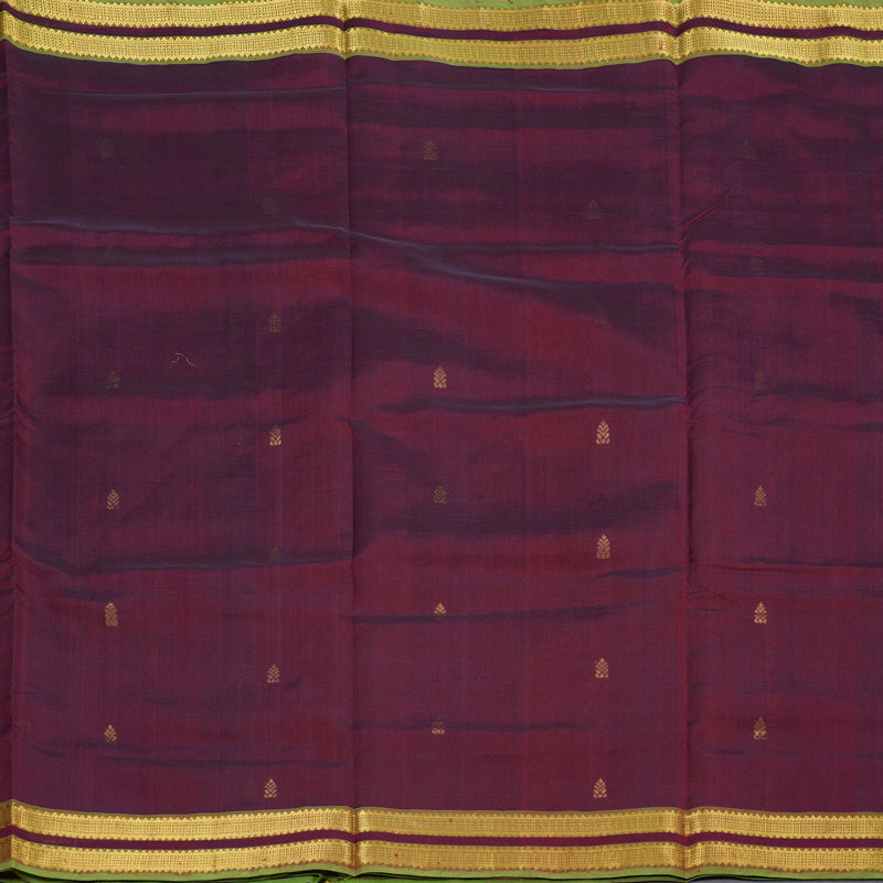 Hayagrivas Handloom Silk Cotton Saree in Stylish Dark Purple SWBE809C3-8