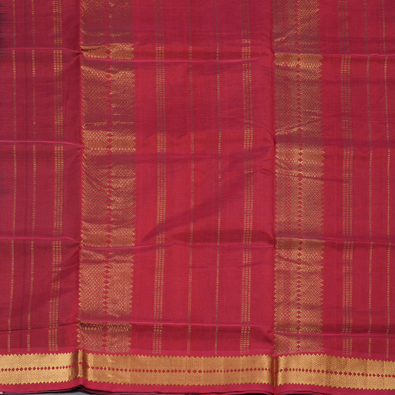 Hayagrivas Handloom Silk Cotton Saree in Mesmerizing Peacock Green SWBE809C3-9