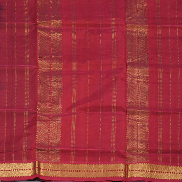 Hayagrivas Handloom Silk Cotton Saree in Mesmerizing Peacock Green SWBE809C3-9