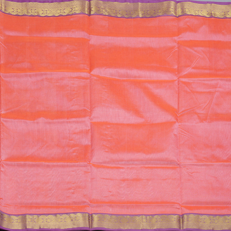 Hayagrivas Handloom Silk Cotton Saree in Splendid Peach Pink SWBE809C5-1