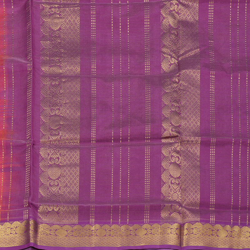 Hayagrivas Handloom Silk Cotton Saree in Splendid Peach Pink SWBE809C5-1