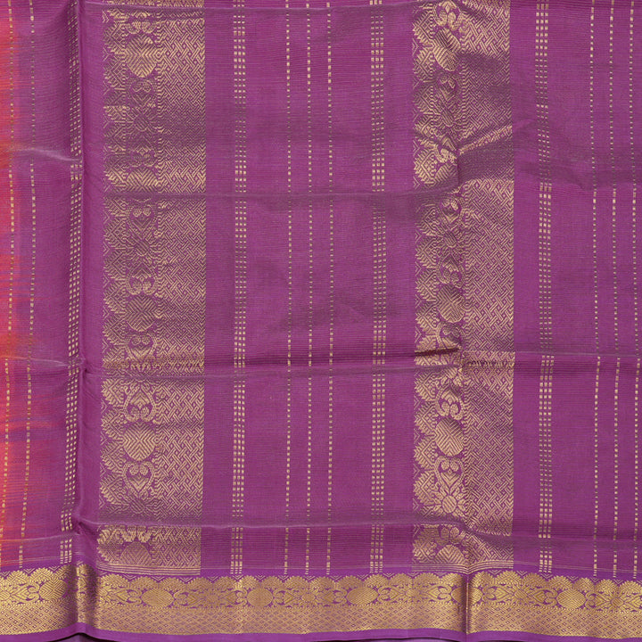 Hayagrivas Handloom Silk Cotton Saree in Splendid Peach Pink SWBE809C5-1