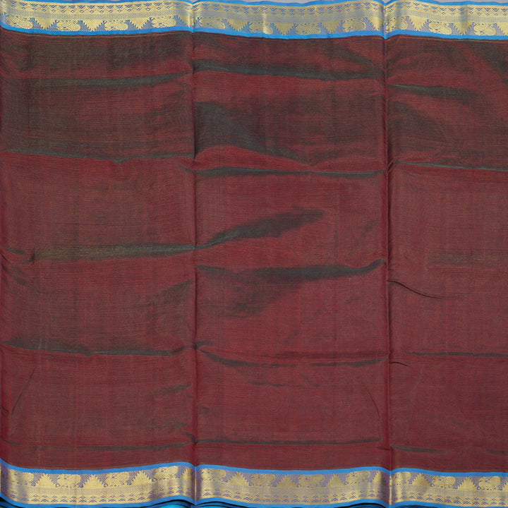 Hayagrivas Handloom Silk Cotton Saree in Majestic Wine Maroon SWBE809C5-10