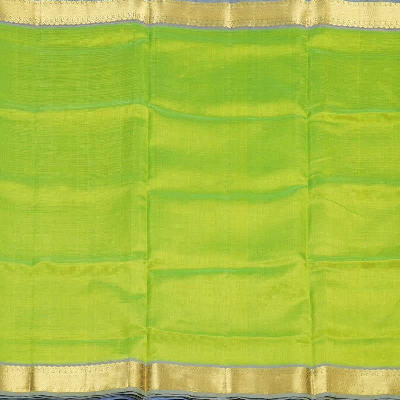 Hayagrivas Handloom Silk Cotton Saree in Stunning Fluorescent Green SWBE809C5-13