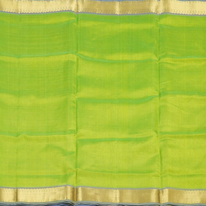 Hayagrivas Handloom Silk Cotton Saree in Stunning Fluorescent Green SWBE809C5-13