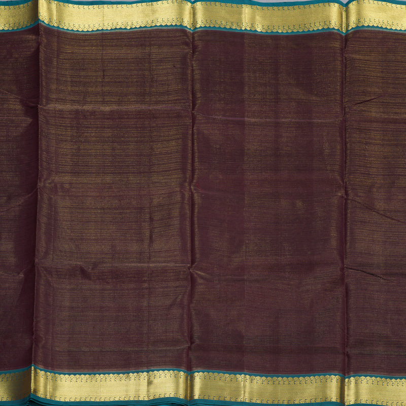 Hayagrivas Handloom Vairaoosi Silk Cotton Saree in Majestic Dark Brown SWBE809C5-2