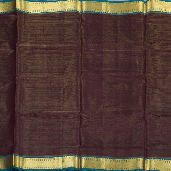 Hayagrivas Handloom Vairaoosi Silk Cotton Saree in Majestic Dark Brown SWBE809C5-2