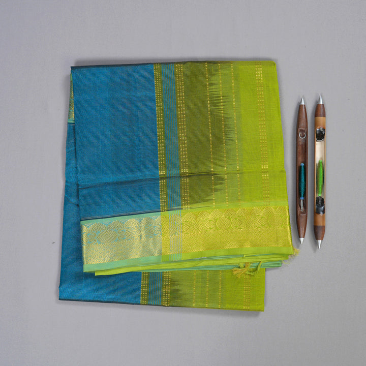 Hayagrivas Handloom Silk Cotton Saree in Mesmering Cobalt Blue SWBE809C5-6