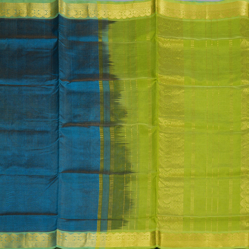 Hayagrivas Handloom Silk Cotton Saree in Mesmering Cobalt Blue SWBE809C5-6