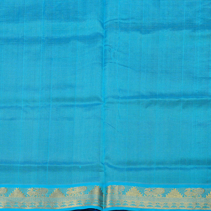 Hayagrivas Handloom Silk Cotton Saree in Enchanting Blue SWBE809C5-8