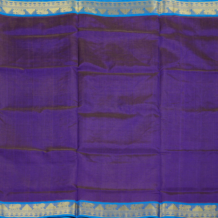 Hayagrivas Handloom Silk Cotton Saree in Enchanting Blue SWBE809C5-8
