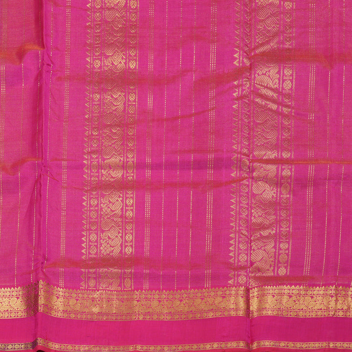 Hayagrivas Handloom Vairaoosi Silk Cotton Saree in Lavish Dark Brown SWBE809C6-1