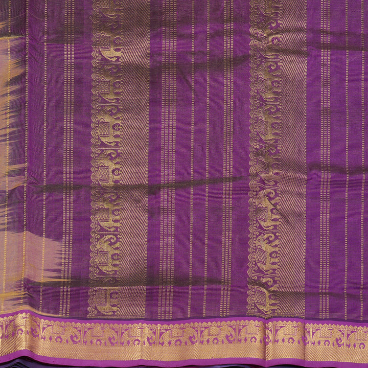 Hayagrivas Handloom Silk Cotton Saree in Decadent Sea Green SWBE809C6-4