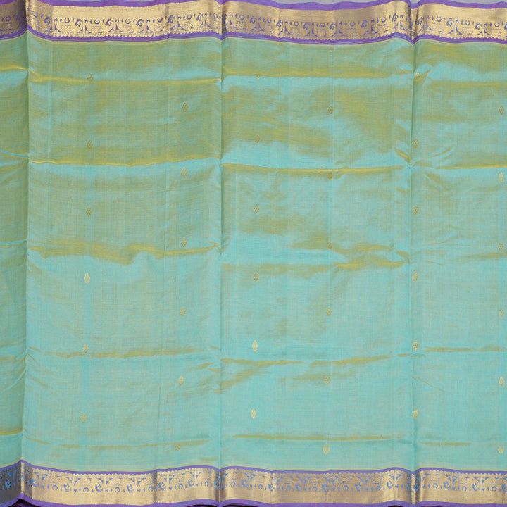 Hayagrivas Handloom Silk Cotton Saree in Alluring Sea Green SWBE809C6-8