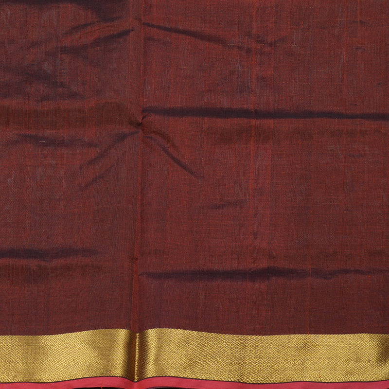 Hayagrivas Handloom Silk Cotton Saree in Mesmerizing Bottle Green SWBE809C7-1