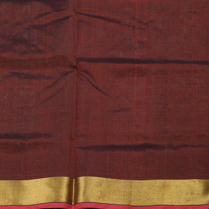 Hayagrivas Handloom Silk Cotton Saree in Mesmerizing Bottle Green SWBE809C7-1