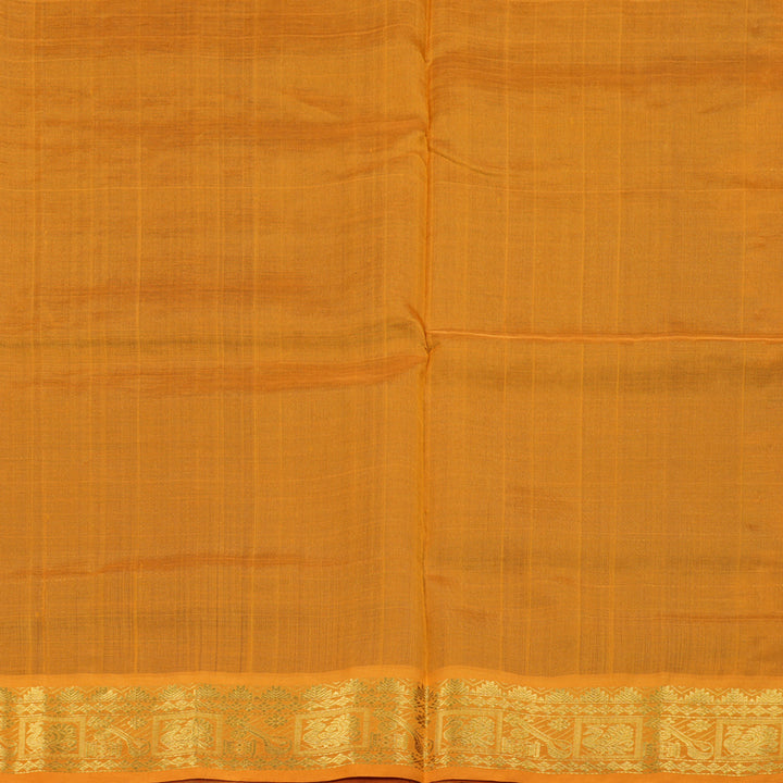 Hayagrivas Handloom Silk Cotton Saree in Luxe Dark Brown SWBE809C7-2