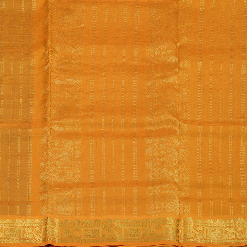 Hayagrivas Handloom Silk Cotton Saree in Luxe Dark Brown SWBE809C7-2