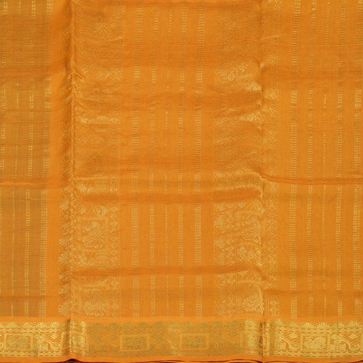 Hayagrivas Handloom Silk Cotton Saree in Luxe Dark Brown SWBE809C7-2