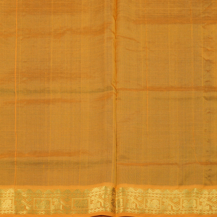 Hayagrivas Handloom Silk Cotton Saree in Gorgeous Dark Blue SWBE809C7-3