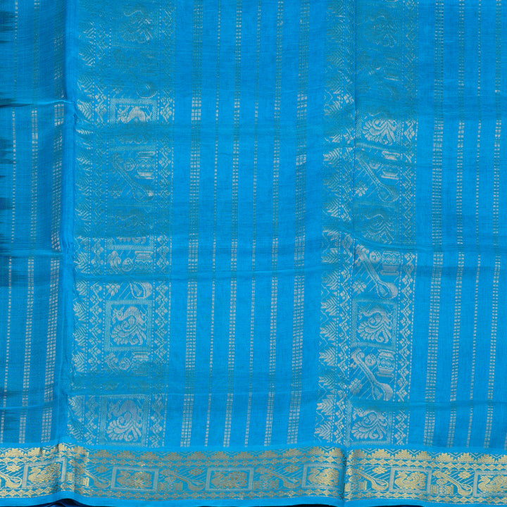 Hayagrivas Handloom Silk Cotton Saree in Rich-Toned Dark Purple SWBE809C7-4