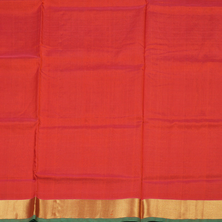 Hayagrivas Handloom Silk Cotton Saree in Majestic Orange SWBE809C7-5