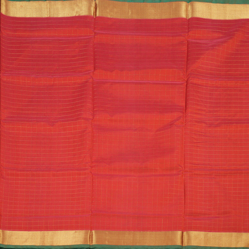 Hayagrivas Handloom Silk Cotton Saree in Majestic Orange SWBE809C7-5